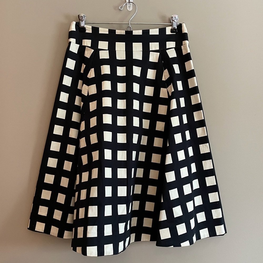 kate spade Black and White A-Line Skirt
